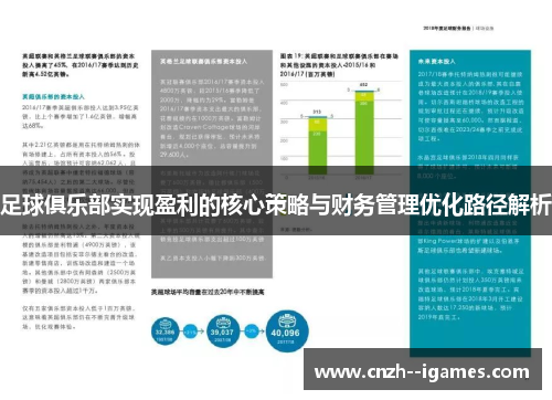 足球俱乐部实现盈利的核心策略与财务管理优化路径解析 足球俱乐部实现盈利的核心策略与财务管理优化路径解析